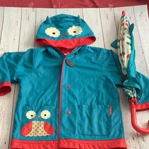 Skip Hop Owl Raincoat and umbrella